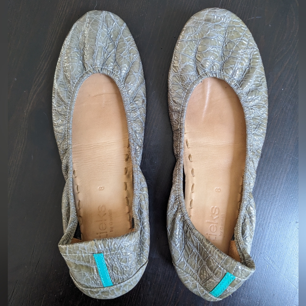 Tieks Patent Slate Gray